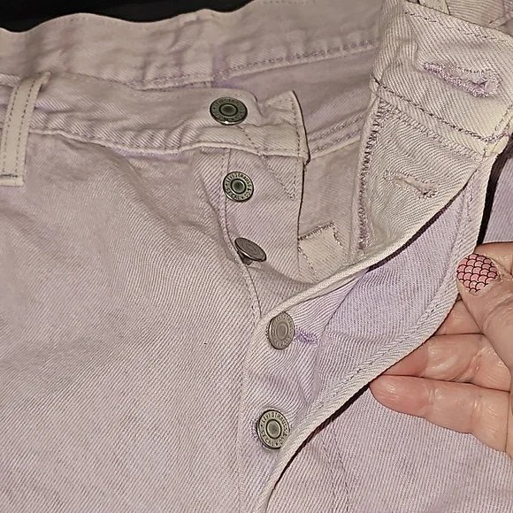 Levi’s 501 Baggy Lilac Purple Jean Shorts 36x9 Jorts Loose Skater Button Fly - Picture 3 of 16